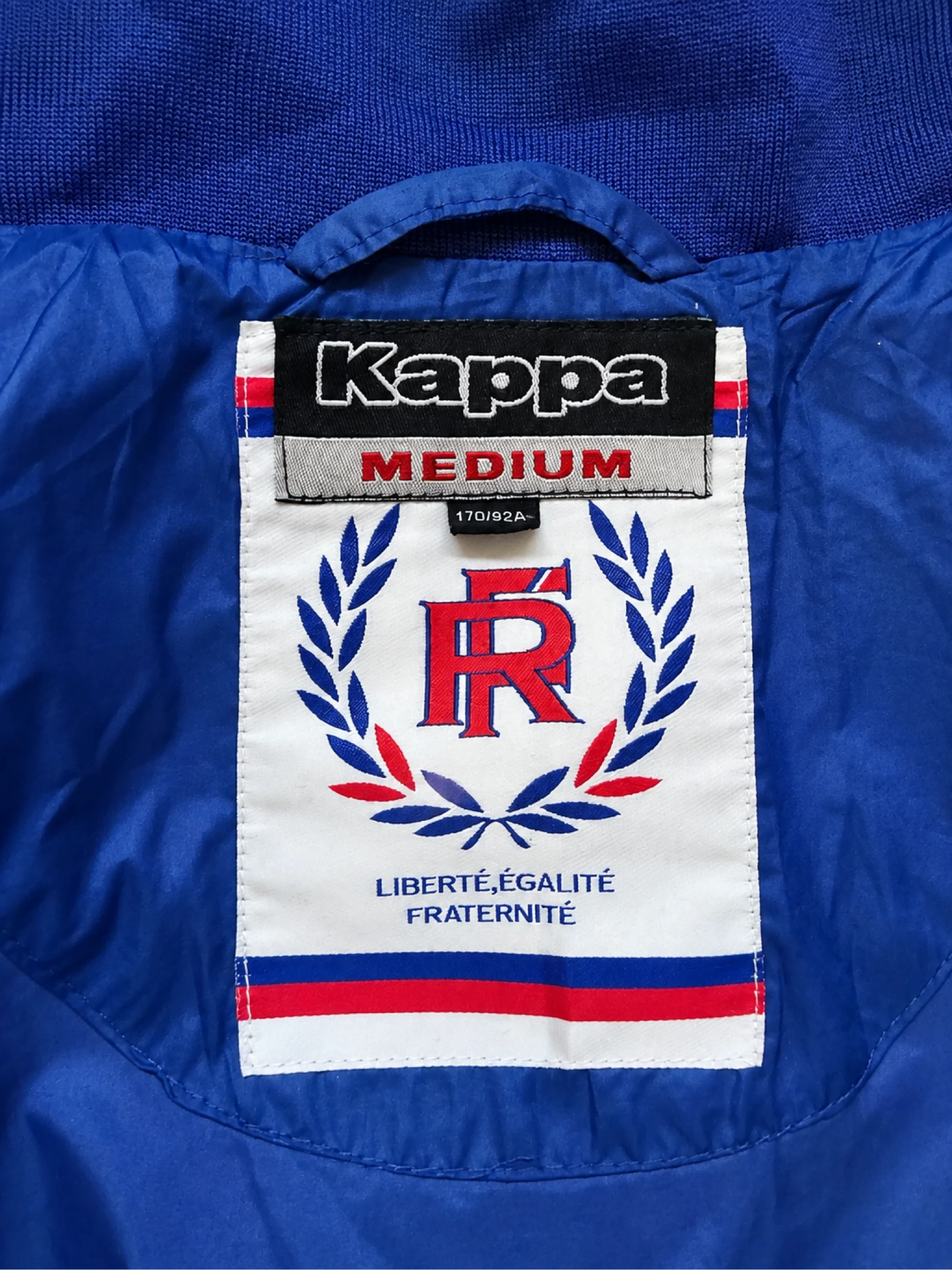 Veste matelassée vintage Kappa France bleue Y2K Streetwear rétro exclusive Taille M – photo 8